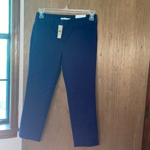 NWT Loft Navy blue cropped pants size 00P
